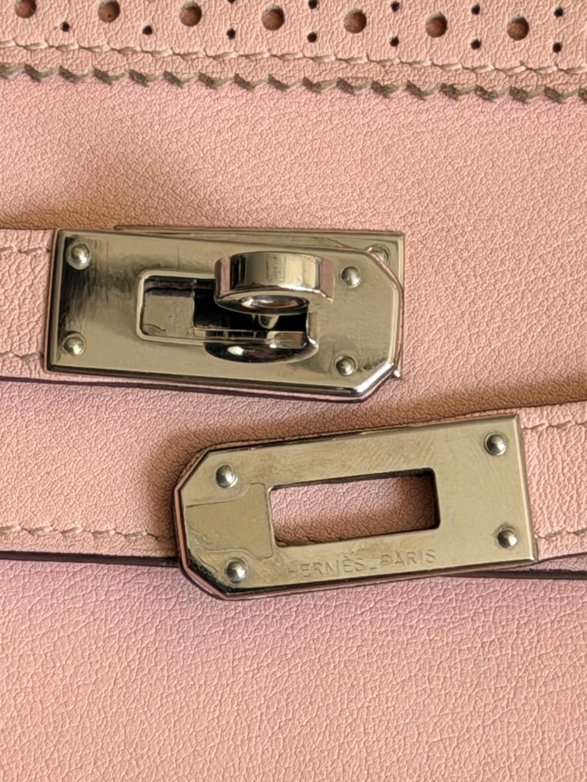 Hermes Kelly Ghillies Limited Edition Long Wallet Rose Sakura Veau Swift Leather
