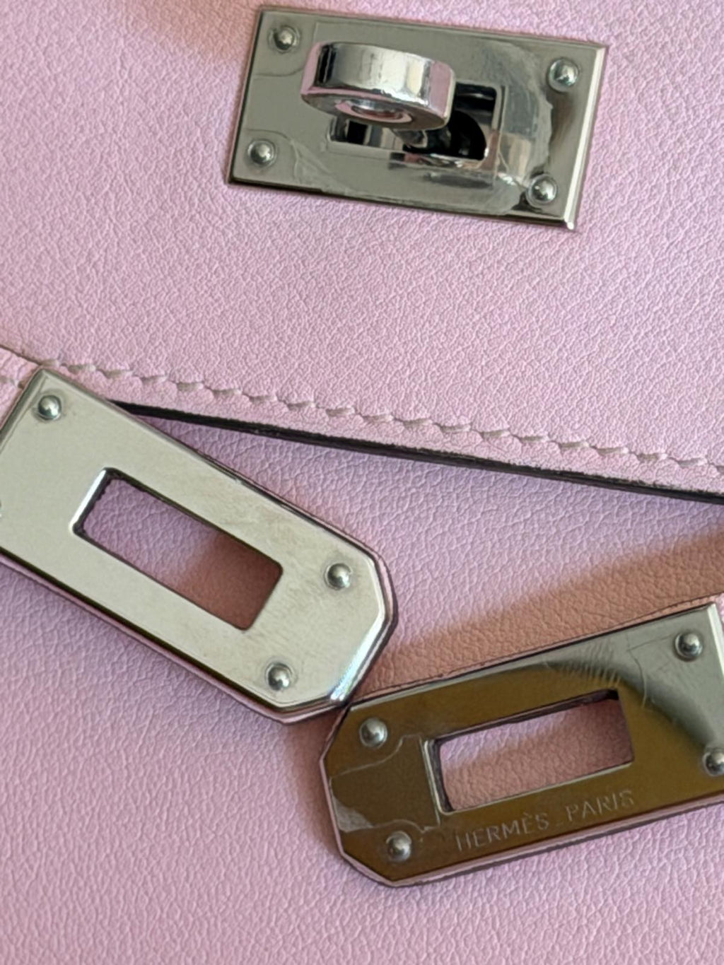 Hermes Kelly Ghillies Limited Edition Long Wallet Rose Sakura Veau Swift Leather