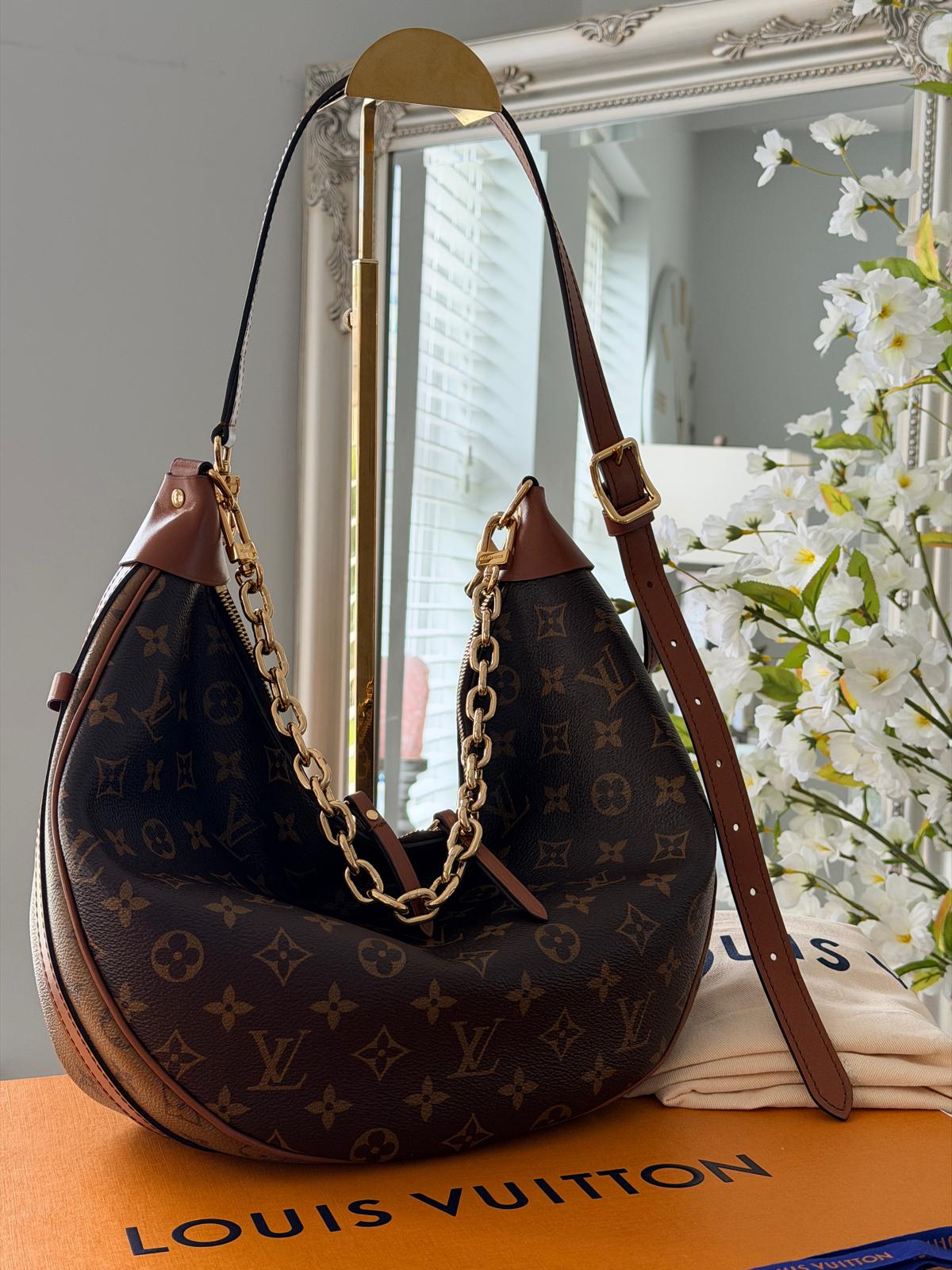 Louis Vuitton Loop Hobo Bag Monogram & Monogram Reverse with Gold Hardware