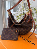 Louis Vuitton Loop Hobo Bag Monogram & Monogram Reverse with Gold Hardware