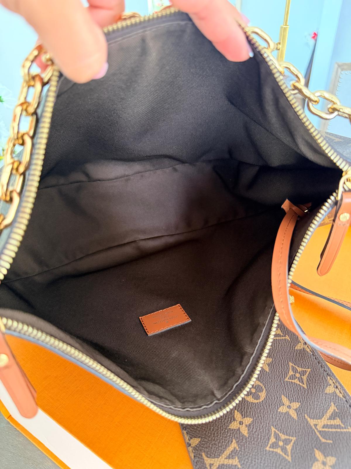 Louis Vuitton Loop Hobo Bag Monogram & Monogram Reverse with Gold Hardware