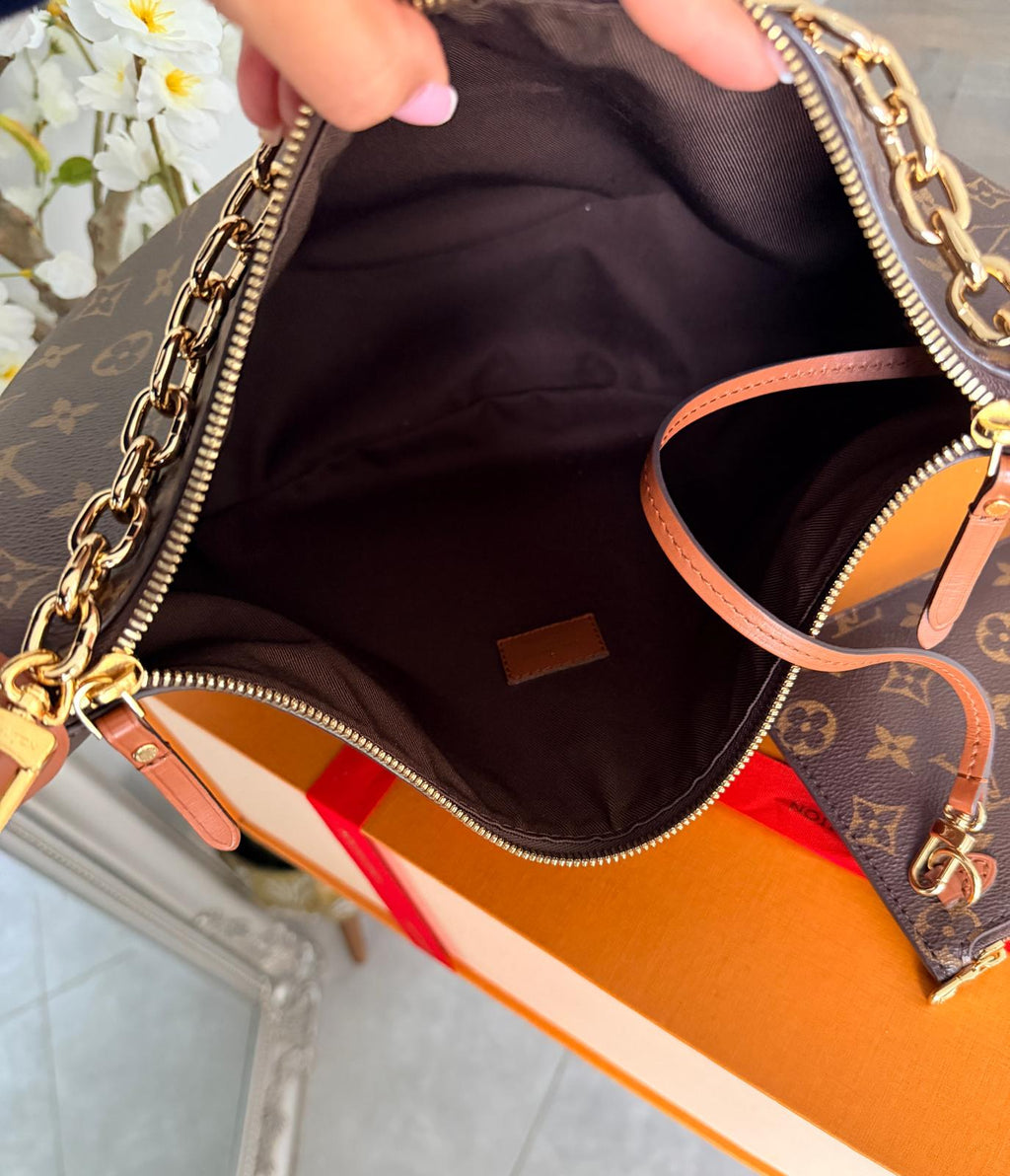 Louis Vuitton Loop Hobo Bag Monogram & Monogram Reverse with Gold Hardware