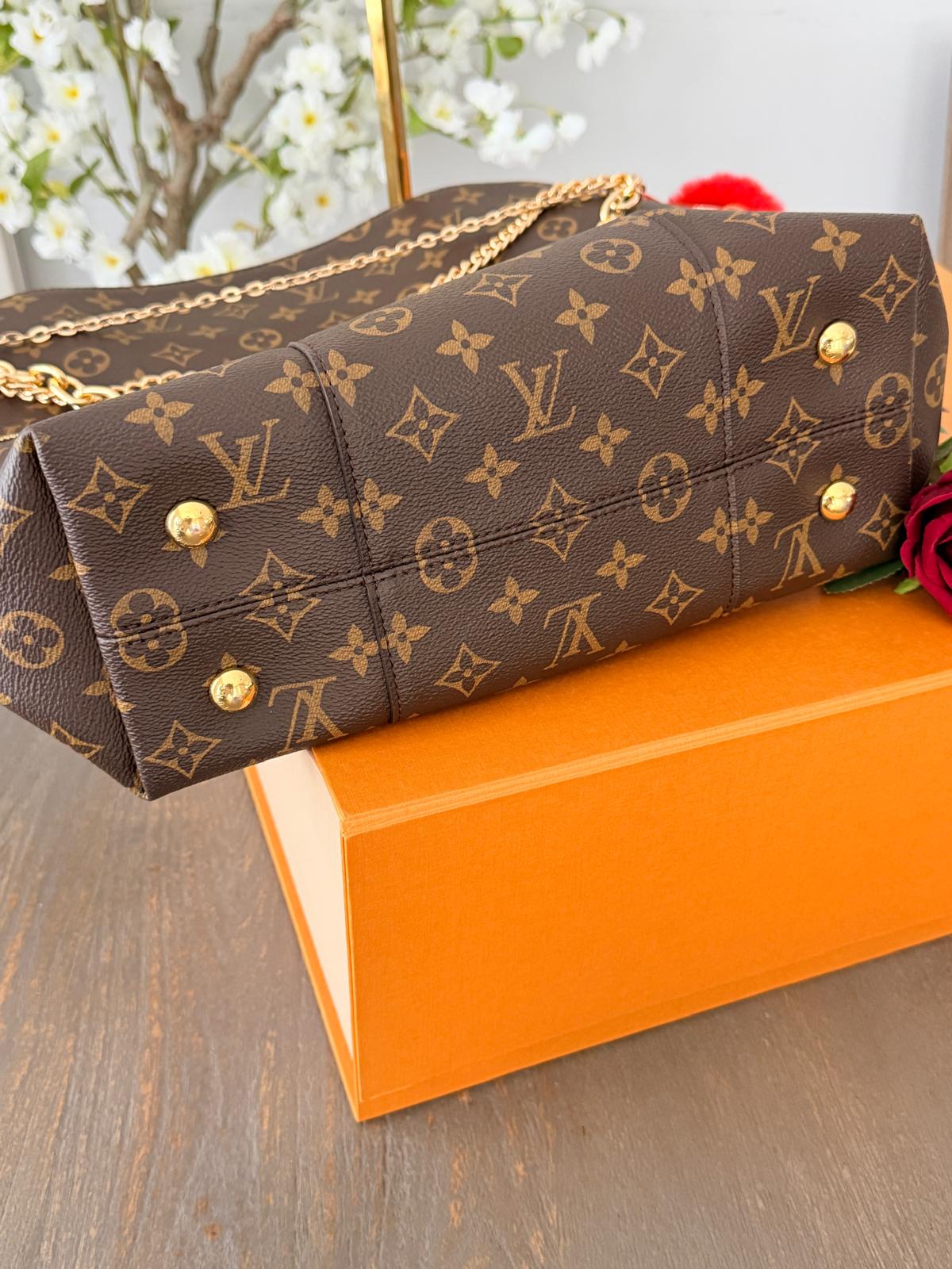 Louis Vuitton Mélie Tote Shoulder Bag Brown Canvas & Vachetta Leather Gold Hardware