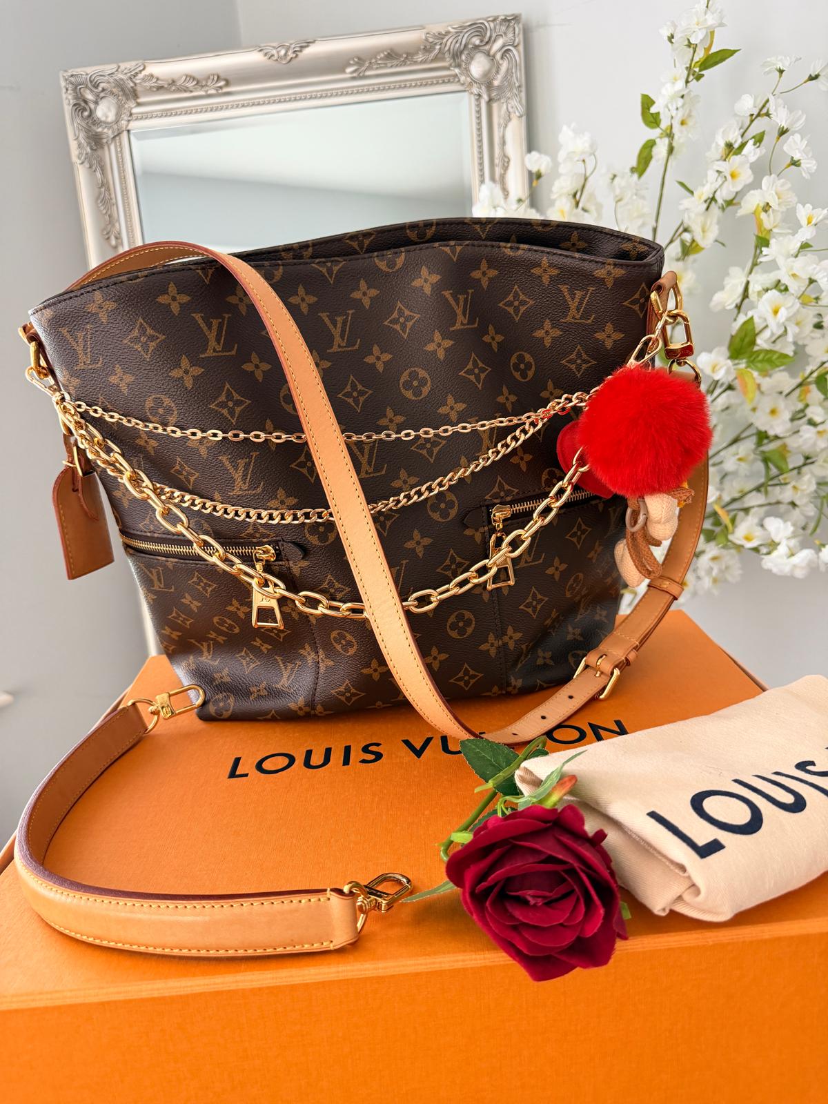 Louis Vuitton Mélie Tote Shoulder Bag Brown Canvas & Vachetta Leather Gold Hardware