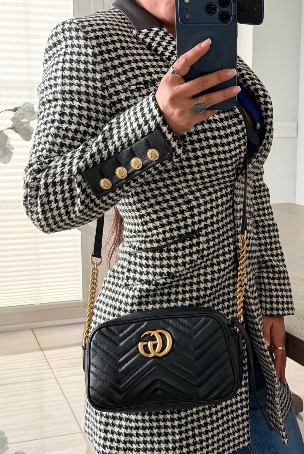 Gucci GG Marmont Small Shoulder Bag Aged Gold Hardware