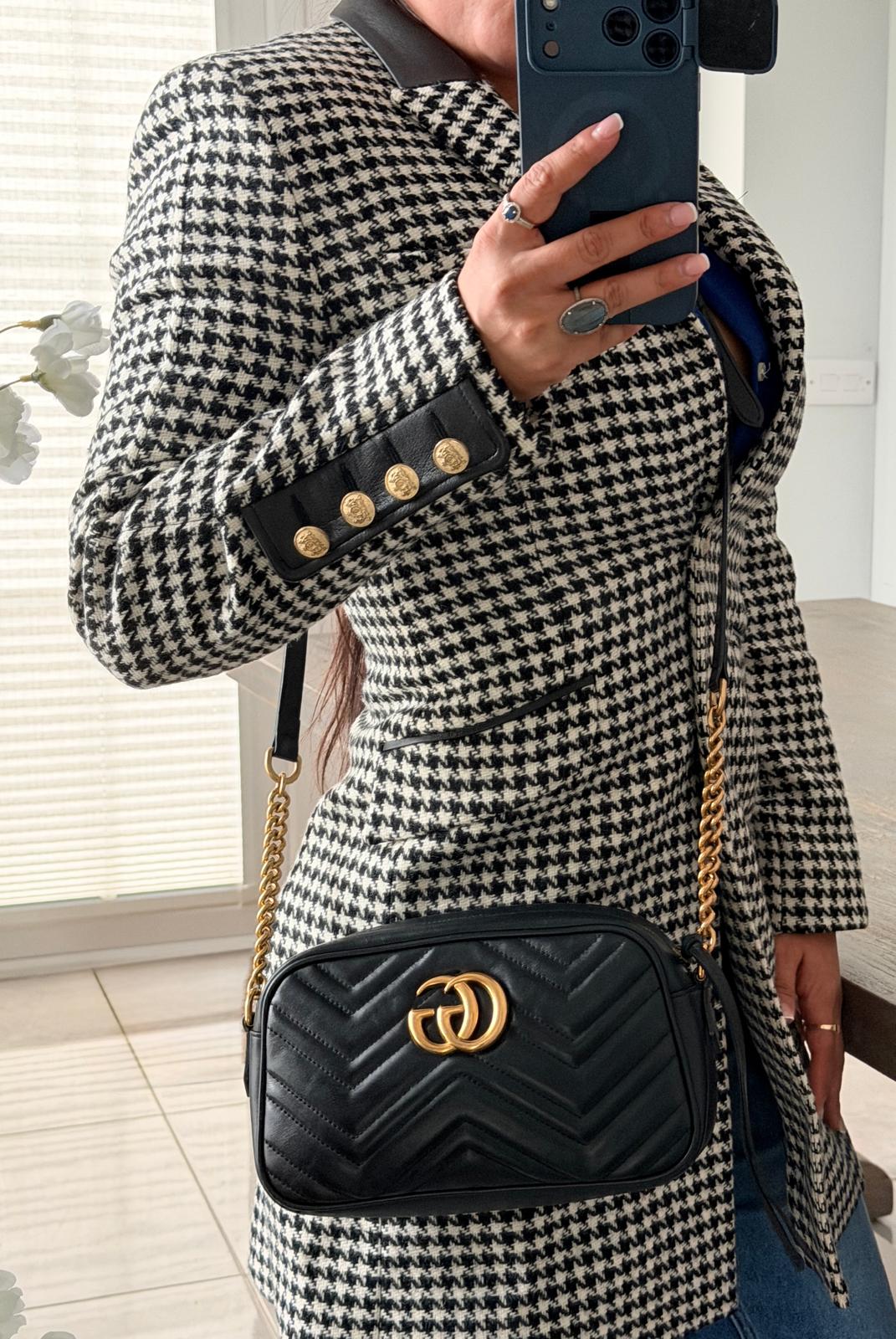 Gucci GG Marmont Small Shoulder Bag Aged Gold Hardware