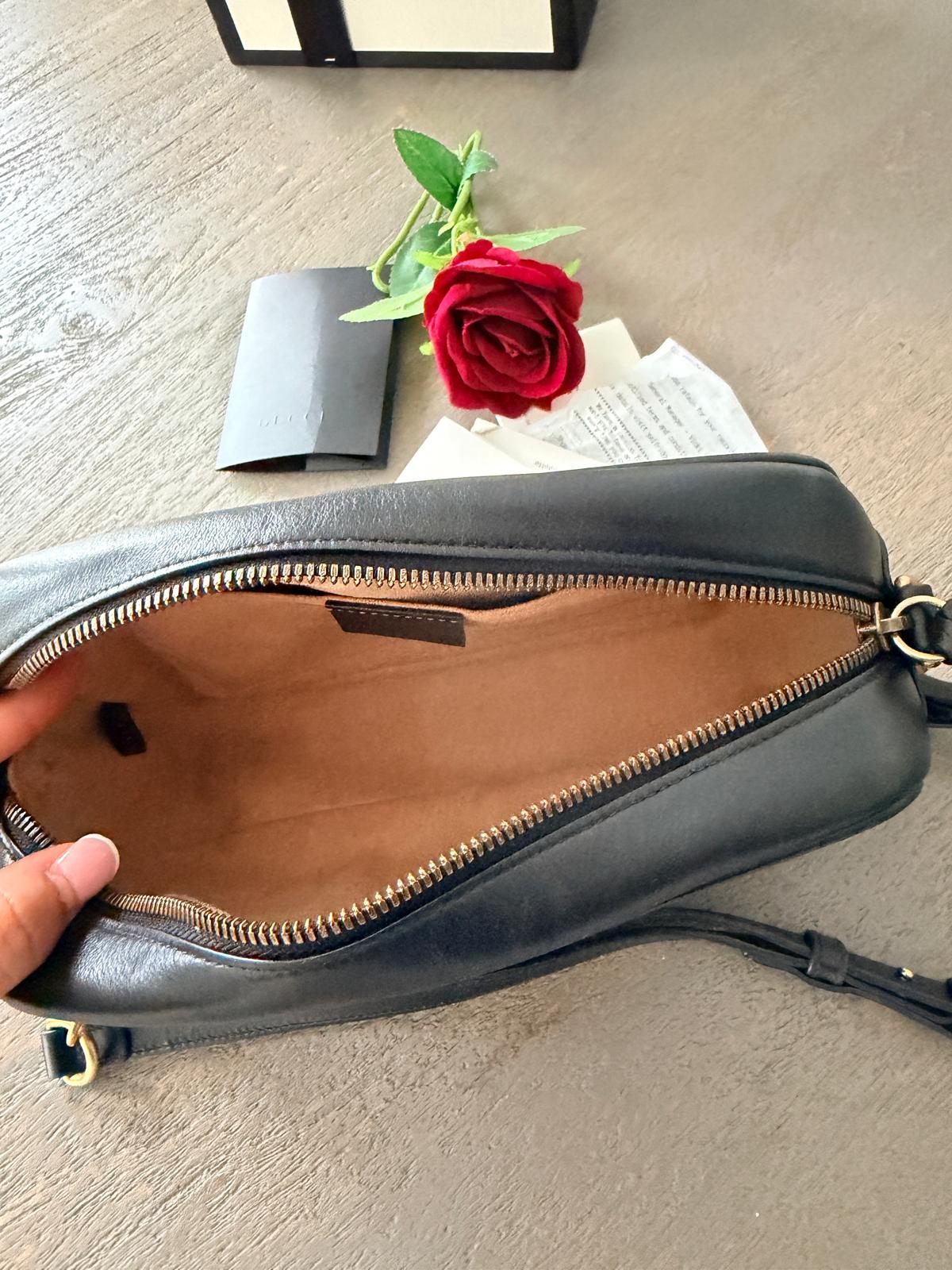 Gucci GG Marmont Small Shoulder Bag Aged Gold Hardware