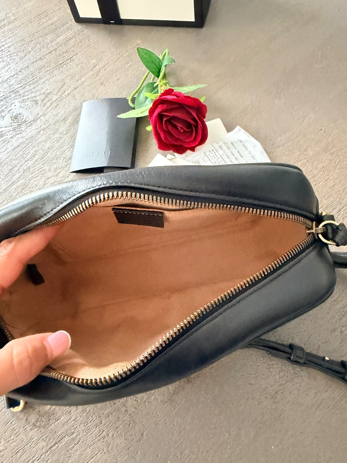 Gucci GG Marmont Small Shoulder Bag Aged Gold Hardware
