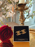 Chanel Vintage CC Turnlock Gold Earrings