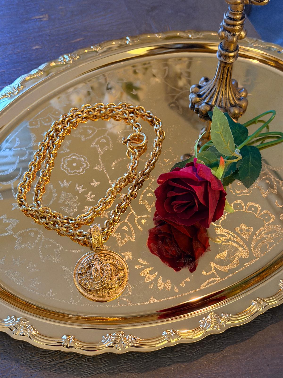 Chanel Vintage XL CC Medallion Necklace