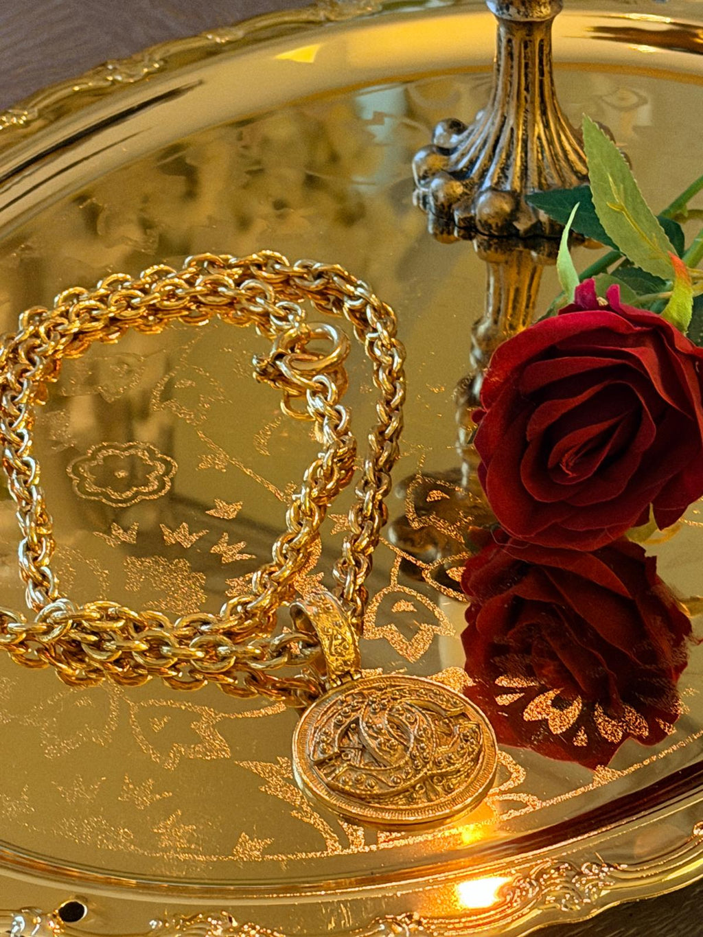 Chanel Vintage XL CC Medallion Necklace