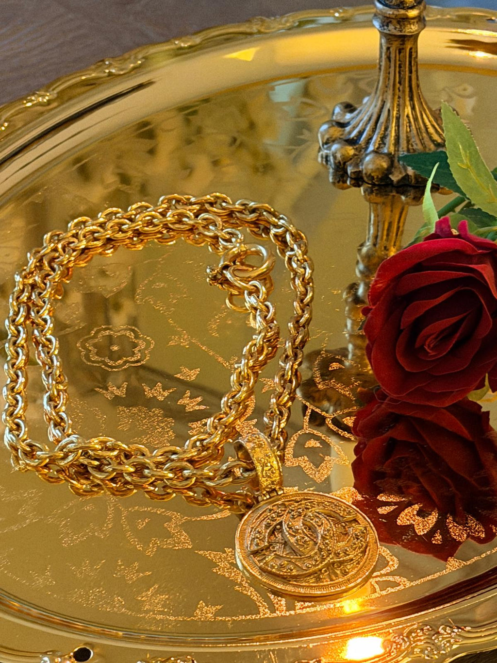 Chanel Vintage XL CC Medallion Necklace