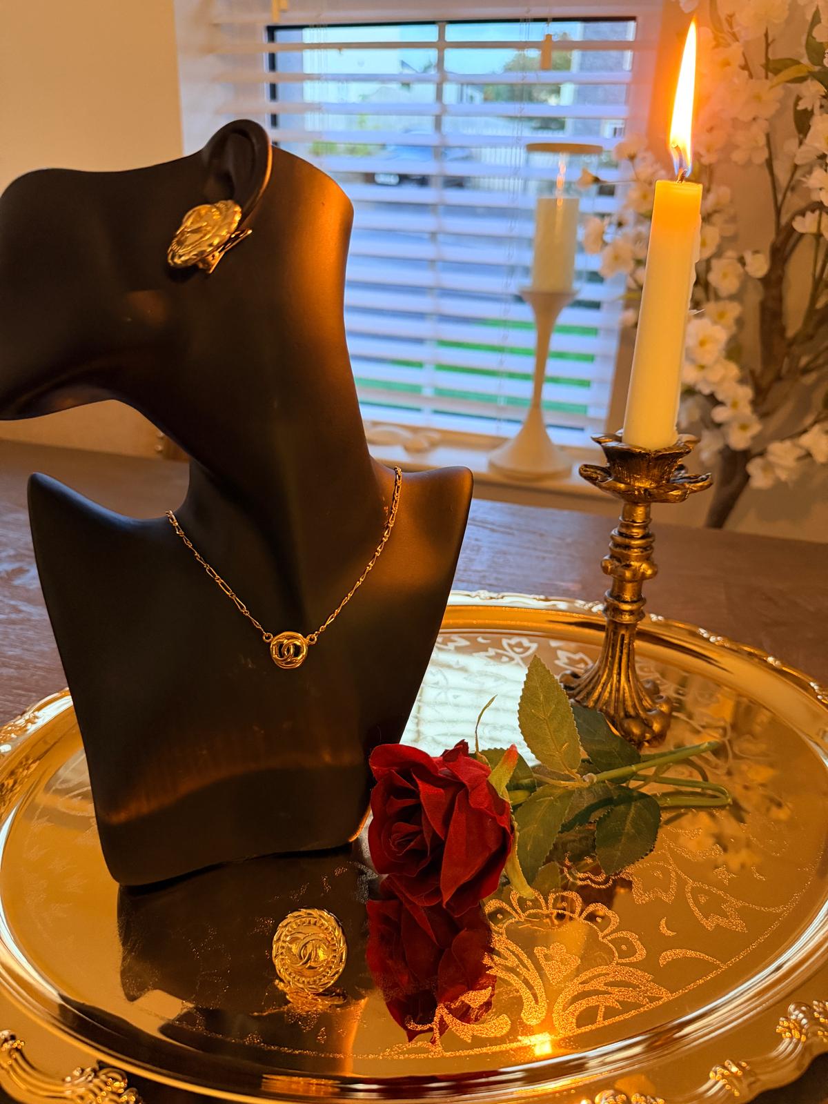 Chanel Vintage CC Circle Medallion Earrings