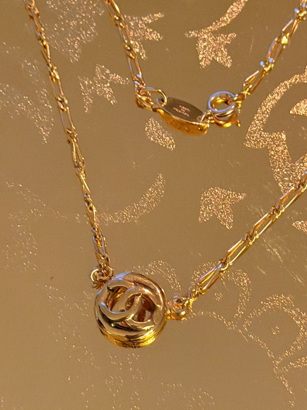 Chanel Vintage Coco Mark Medallion Necklace