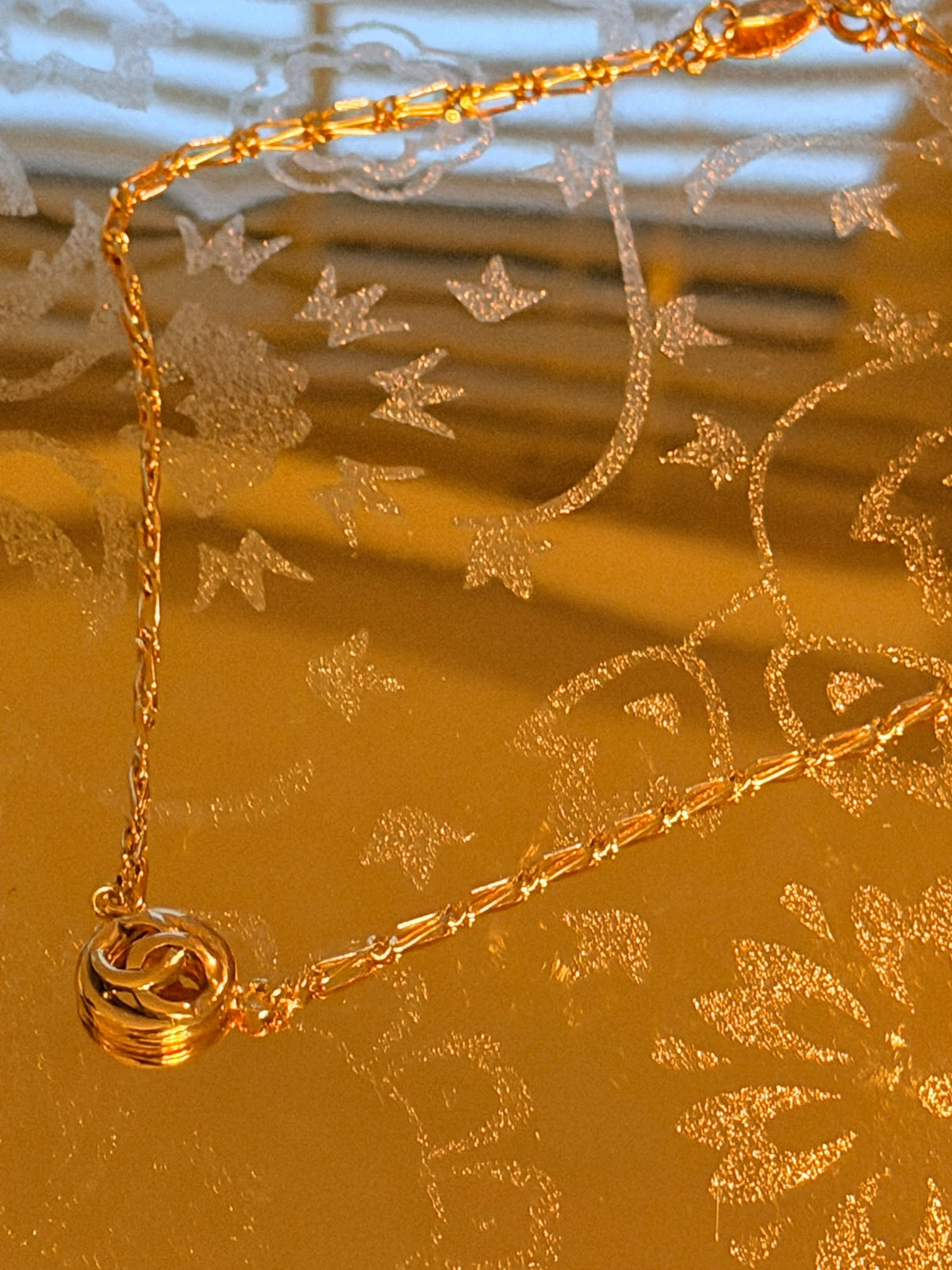 Chanel Vintage Coco Mark Medallion Necklace