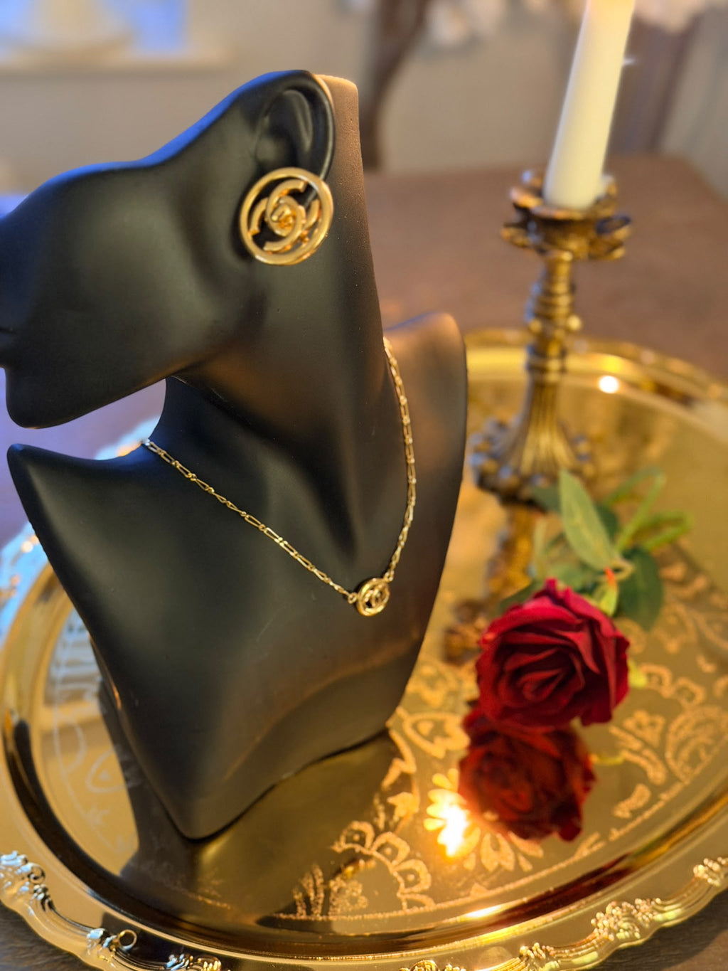 Chanel Vintage Coco Mark Medallion Necklace