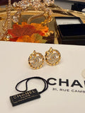 Chanel Coco Mark Rhinestone Earrings