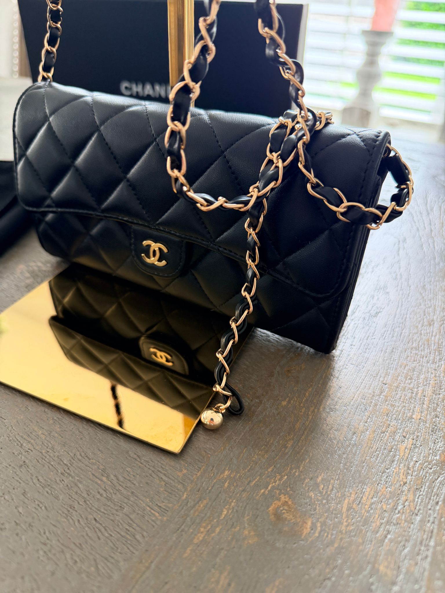 Chanel Matelassé Wallet Black Lambskin Gold Hardware (2022–2024)