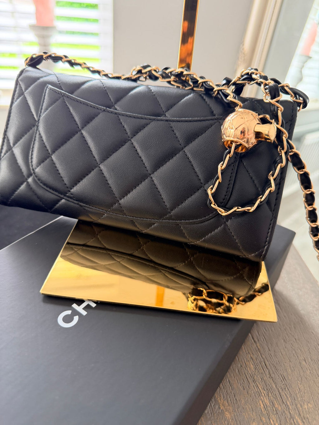 Chanel Matelassé Wallet Black Lambskin Gold Hardware (2022–2024)